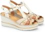 Pikolinos Off white sleehak leren sandaal Beige Dames - Thumbnail 4