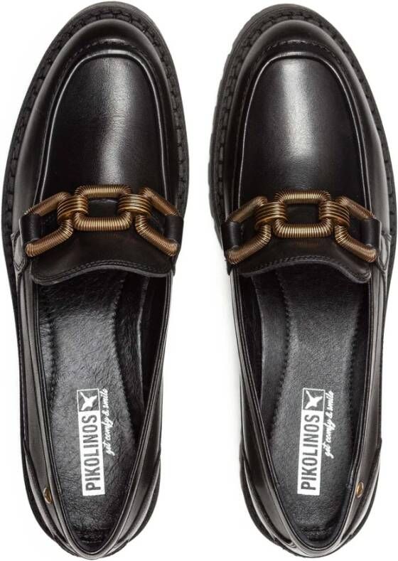 Pikolinos Studded Platform Loafers Black Dames