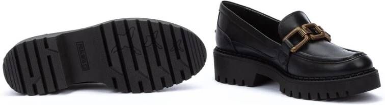 Pikolinos Studded Platform Loafers Black Dames