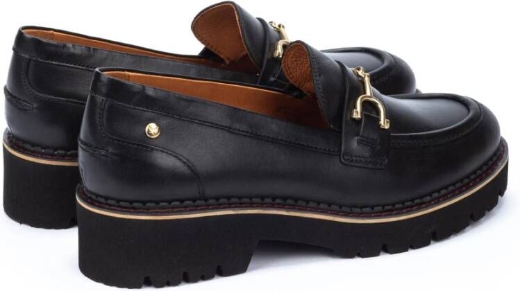 Pikolinos Zwarte Leren Loafers Black Dames