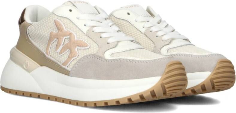 pinko Beige GEM 07 Sneakers voor dames Beige Dames