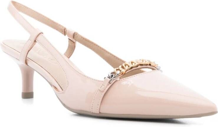 pinko Beige Slingback Platte Schoenen Rubberen Zool Beige Dames