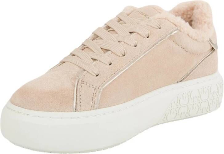 PINKO Lage Sneakers Dames Yoko 1.0 Sneaker Maat: 41 Materiaal: Suède Kleur: Beige - Foto 4