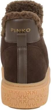 pinko Bruine Bootie Enkellaarzen Brown Dames