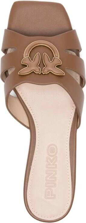 pinko Cut-Out Camel Brown Schoenen Brown Dames