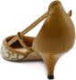 Pinko Love Birds Monogram Jacquard Pumps Beige Dames - Thumbnail 3