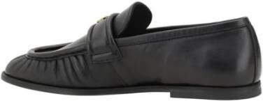 pinko Elegante leren loafers met blokhak Black Dames