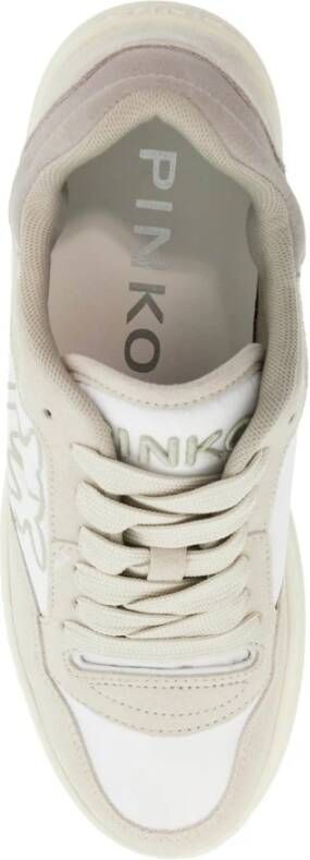 pinko Elegante leren sneakers voor lente-zomer Beige Dames