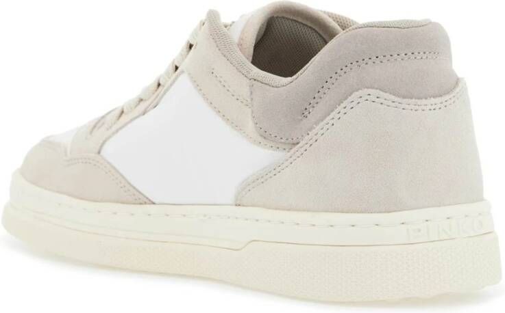 pinko Elegante leren sneakers voor lente-zomer Beige Dames