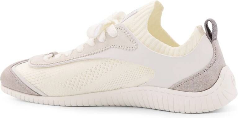 pinko Gebreide en leren sneakers White Dames