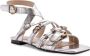 Pinko Gelamineerde leren sandalen met verstelbare bandjes Gray Dames - Thumbnail 2