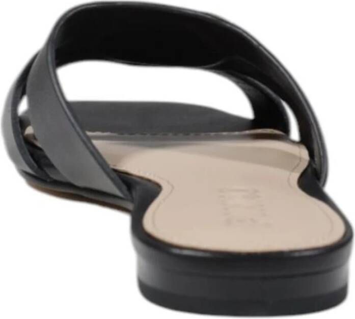 pinko Gevlochten Leren Sandalen Black Dames