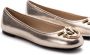 Pinko Gouden Platte Schoenen met Logo Binnenzool Gray Dames - Thumbnail 5