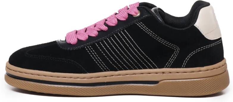 pinko Kleurrijke Veters Geborduurde Sneakers Zwart Black Dames