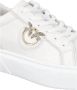 Pinko Leren Sneaker met Polyurethaan Samenstelling White Dames - Thumbnail 19