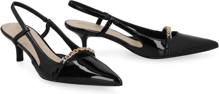 pinko Lakleren slingback kittenhakken Black Dames