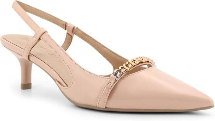 pinko Lakleren Slingback met Metalen Logo Pink Dames