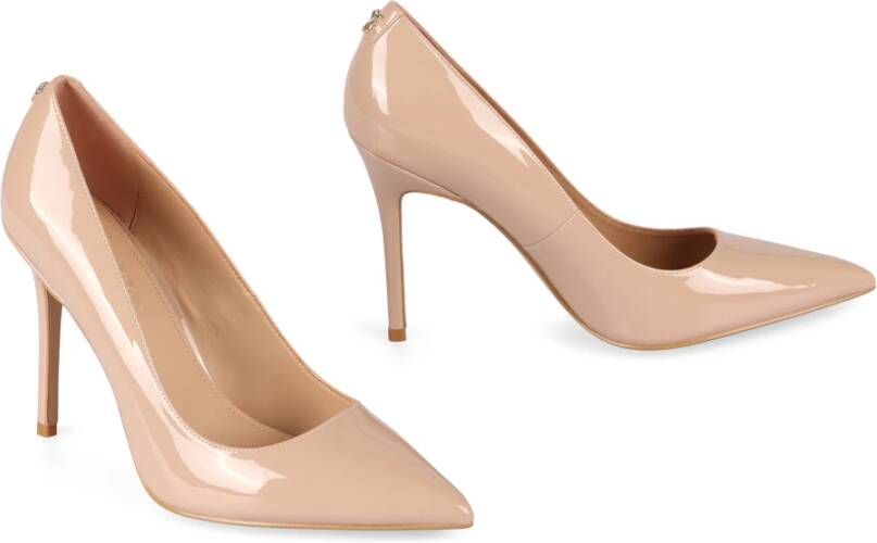 pinko Lakleren Stiletto Pumps Beige Dames