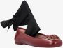 Pinko Leren Ballet Flats Liefdesvogels Detail Red Dames - Thumbnail 2