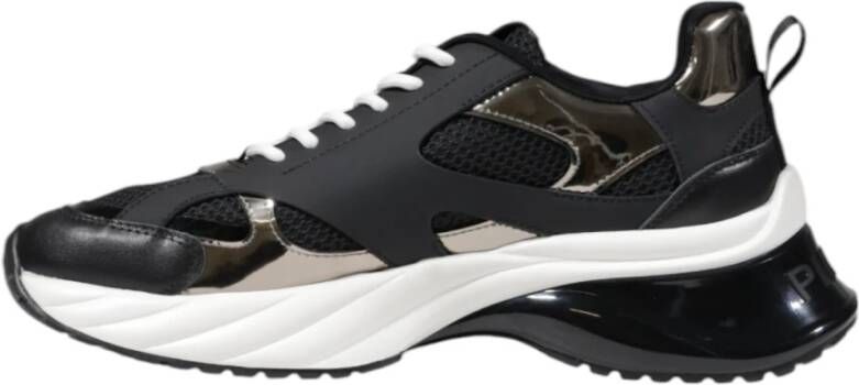 pinko Leren Damessneakers Lente Zomer Collectie Black Dames