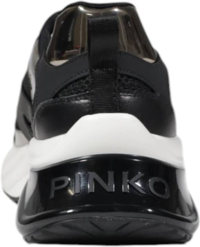 pinko Leren Damessneakers Lente Zomer Collectie Black Dames