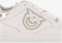 Pinko Leren Love Birds Sneakers Wit Goud White Dames - Thumbnail 5