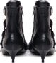 Pinko Leren Platte Schoenen Black Dames - Thumbnail 3