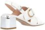 Pinko Leren sandaal met gouden hak White Dames - Thumbnail 3