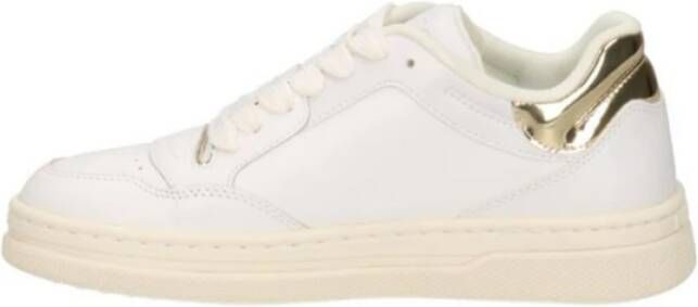 pinko Leren Sneakers met Platinainzetstukken White Dames