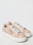 Pinko Leren Sneakers Yoko 06 Beige Dames - Thumbnail 2