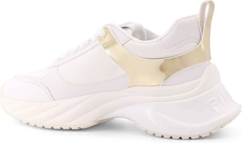 pinko Love Birds Leren Sneakers White Dames