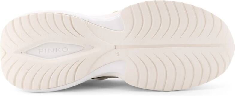 pinko Love Birds Leren Sneakers White Dames