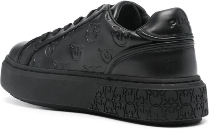 pinko Love Birds Zwarte Sneakers Black Dames