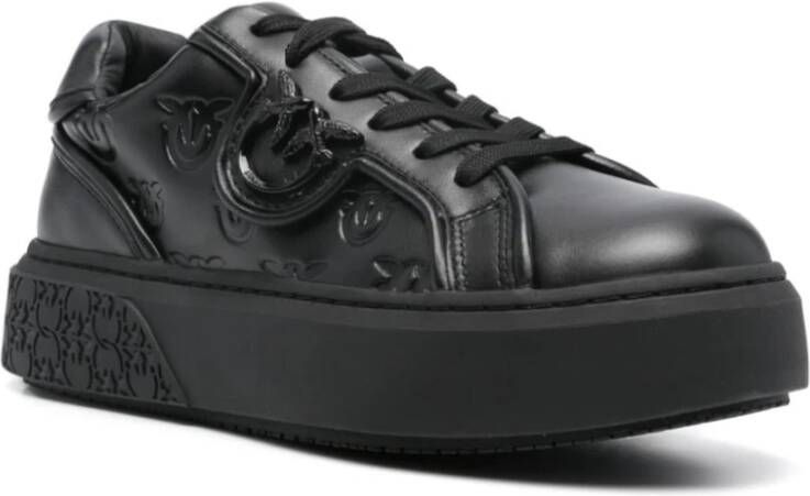 pinko Love Birds Zwarte Sneakers Black Dames