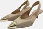 Pinko Lurex Gebreide Slingback Schoenen Beige Dames - Thumbnail 2