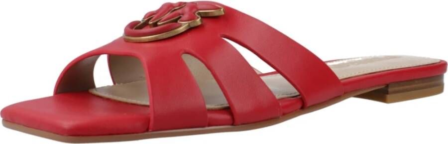 pinko Marli Slipper Sliders Red Dames