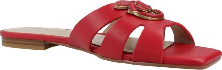 pinko Marli Slipper Sliders Red Dames