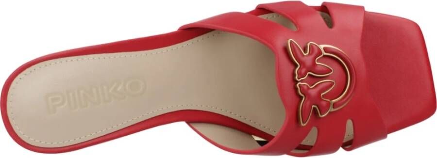 pinko Marli Slipper Sliders Red Dames