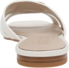 pinko Melk Runderleren Sandalen White Dames