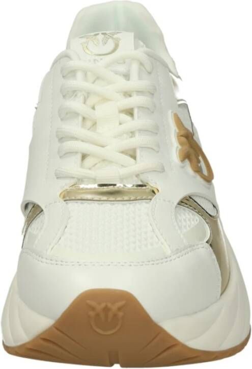 pinko Mesh en leren lage sneakers White Dames