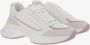 Pinko Mesh en Leren Logo Sneakers White Dames - Thumbnail 3