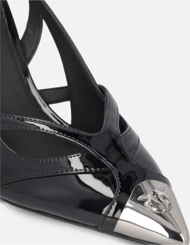 pinko Metalen punt hoge hak pumps Black Dames