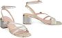 Pinko Metallic Patent Leren Sandalen Gray Dames - Thumbnail 2