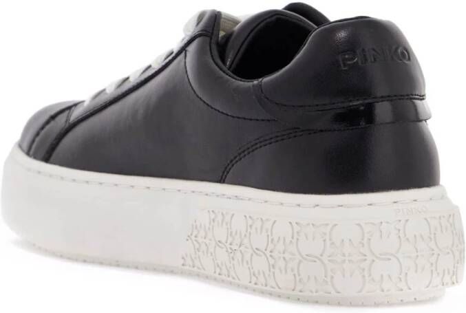 pinko Monogram Detail Platform Sneakers met Love Birds Black Dames