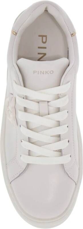 pinko Monogram Detail Platform Sneakers met Love Birds White Dames