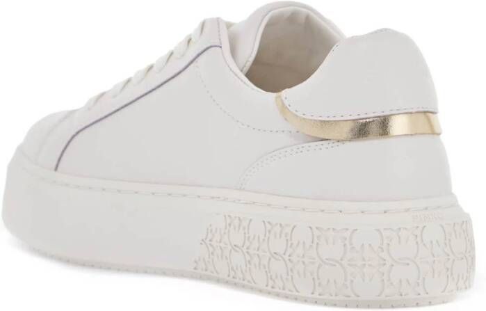 pinko Monogram Detail Platform Sneakers met Love Birds White Dames