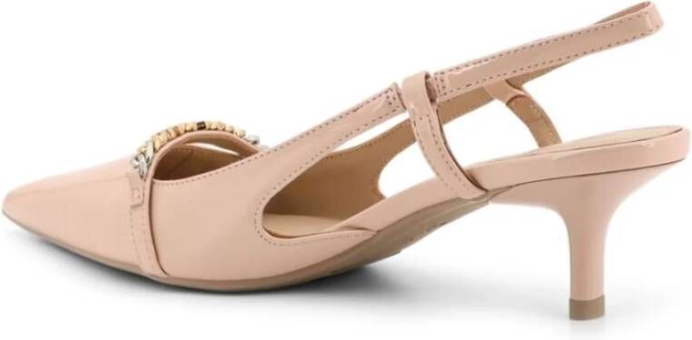 pinko Platte schoenen met elastische tailleband en metalen logo Beige Dames