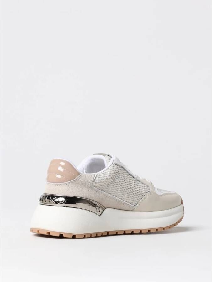 pinko Sneaker van suède en mesh Beige Dames