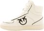 Pinko Nancy basketball hi sneaker veal leather Wit Dames - Thumbnail 3