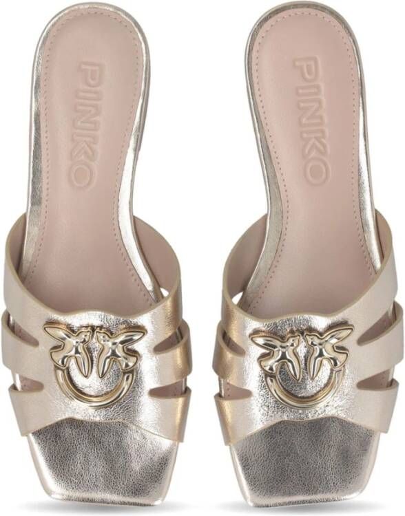 pinko Stijlvolle roze sandalen Gray Dames